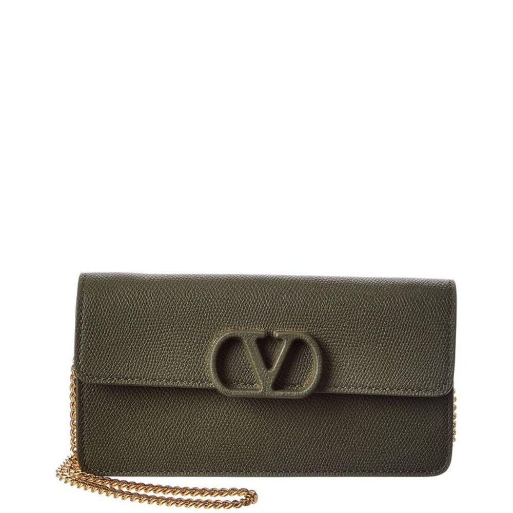 Valentino Vlogo Signature Leather Wallet On Chain